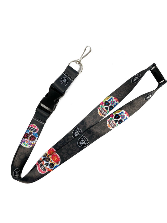 LAS VEGAS RAIDERS DIA DE LOS MUERTOS LANYARD