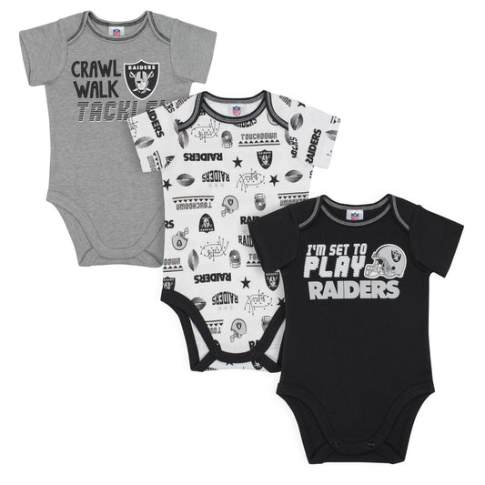 BODY INFANTIL LAS VEGAS RAIDERS PACK DE 3