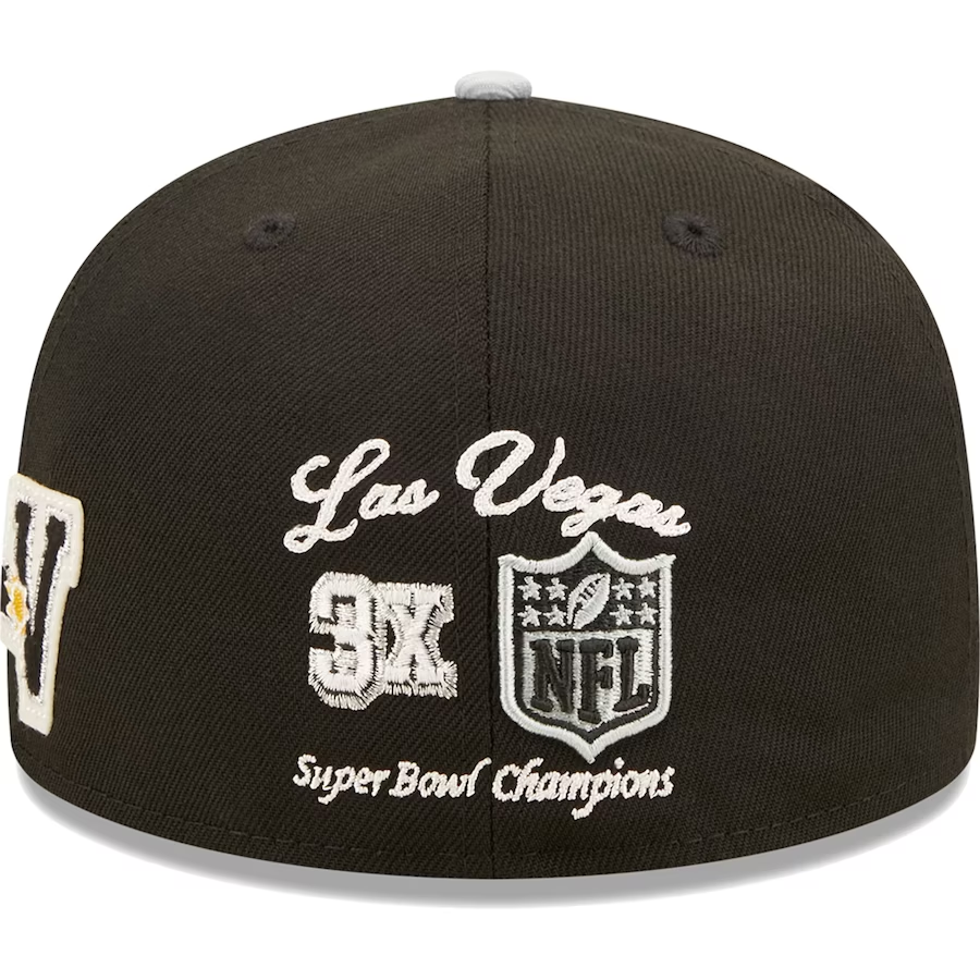 LAS VEGAS RAIDERS LETTERMAN 59FIFTY FITTED HAT