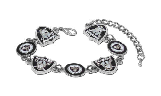 BRAZALETE CON LOGO DE LAS VEGAS RAIDERS