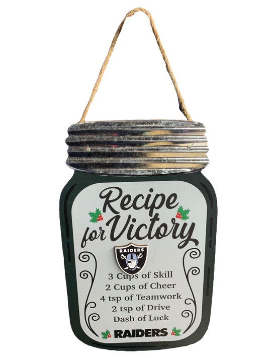 LAS VEGAS RAIDERS MASON JAR RECIPE FOR VICTORY SIGN