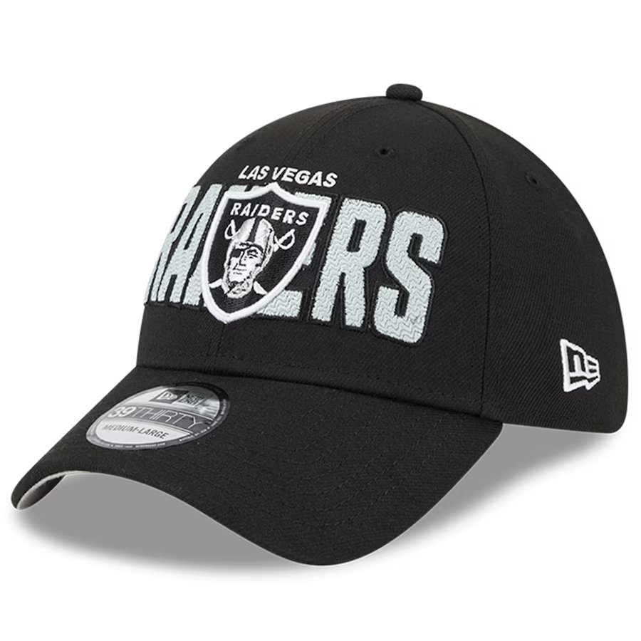 LAS VEGAS RAIDERS MEN'S 2023 NFL DRAFT ALT HAT 39THIRTY FLEX FIT