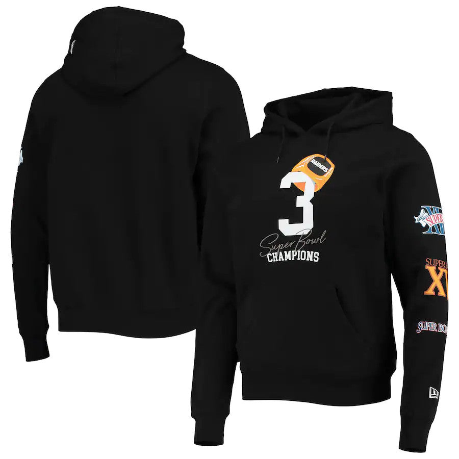 LAS VEGAS RAIDERS MEN'S COUNT THE RINGS HOODIE SWEATSHIRT