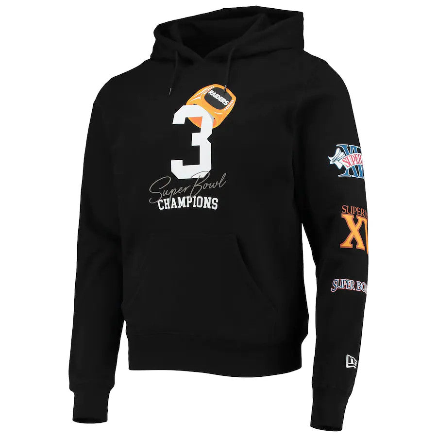LAS VEGAS RAIDERS MEN'S COUNT THE RINGS HOODIE SWEATSHIRT