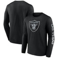 CAMISETA DE MANGA LARGA PARA HOMBRE LAS VEGAS RAIDERS CON SIGNO TRANSPARENTE 