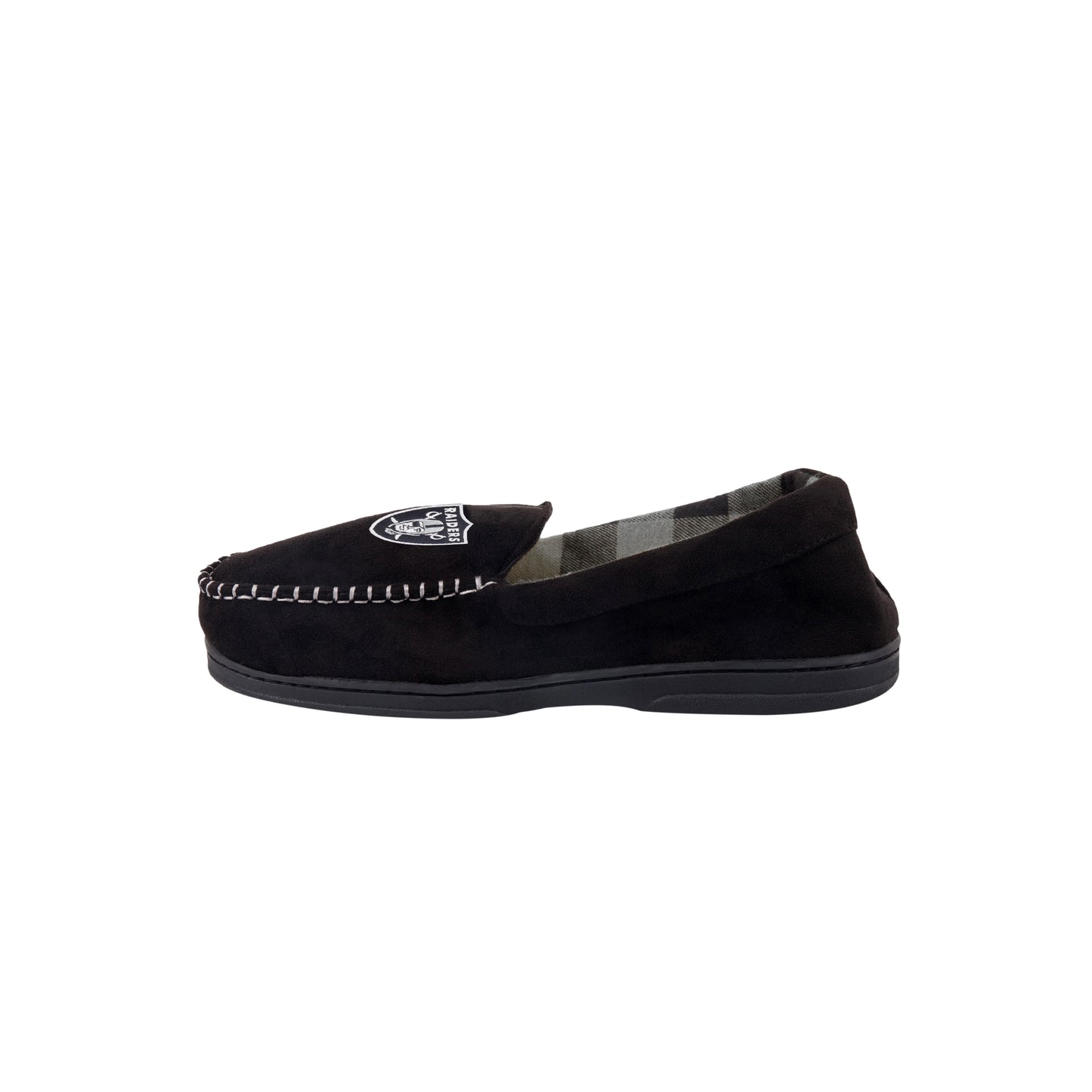 LAS VEGAS RAIDERS MEN'S MOCCASIN SLIPPERS