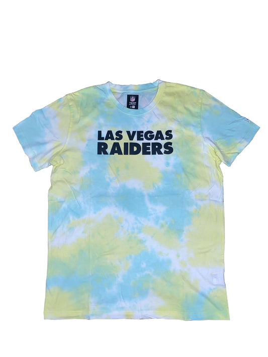 LAS VEGAS RAIDERS MEN'S NEON TIE DYE T-SHIRT