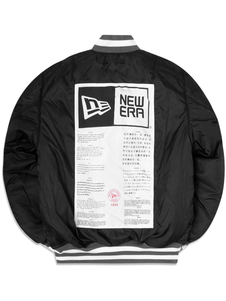 LAS VEGAS RAIDERS MEN'S NEW ERA ALPHA INDUSTRIES REVERSIBLE BOMBER JACKET