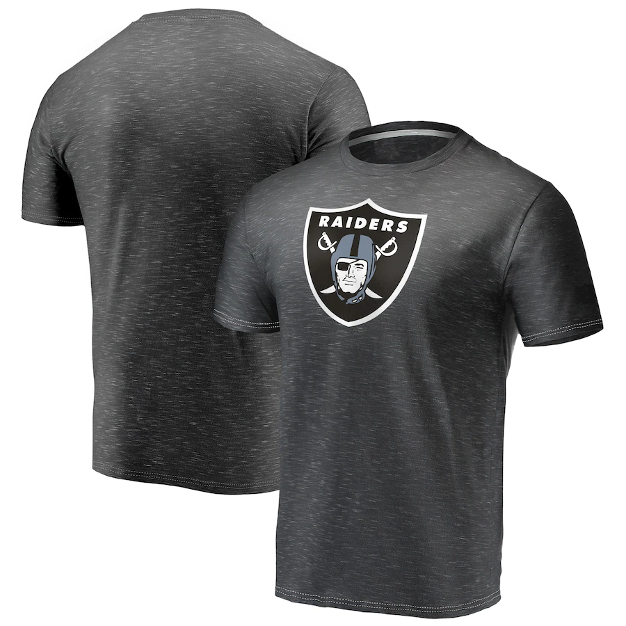 LAS VEGAS RAIDERS MEN'S PRIMARY LOGO TEE - CHARCOAL