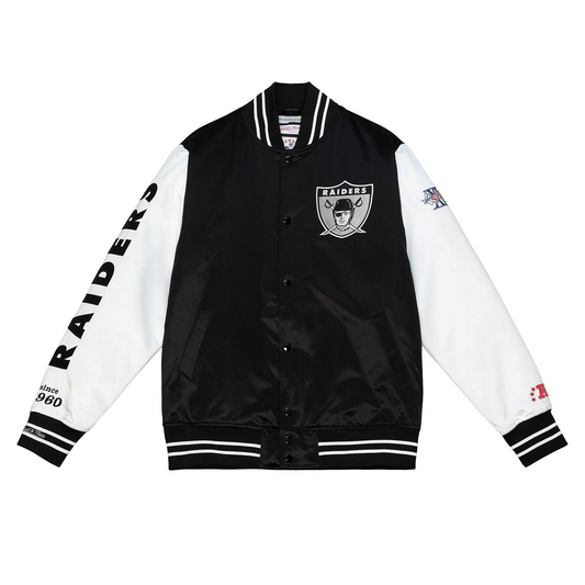 LAS VEGAS RAIDERS MEN'S TEAM ORIGINS VARSITY SATIN JACKET