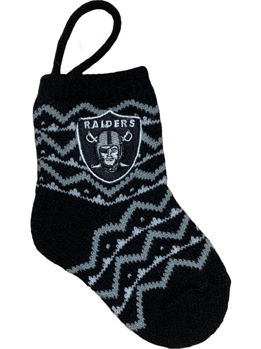 LAS VEGAS RAIDERS MINI STOCKING CHRISTMAS ORNAMENT