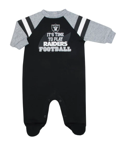 MONO DE 1 PIEZA PARA RECIÉN NACIDO DE LAS VEGAS RAIDERS