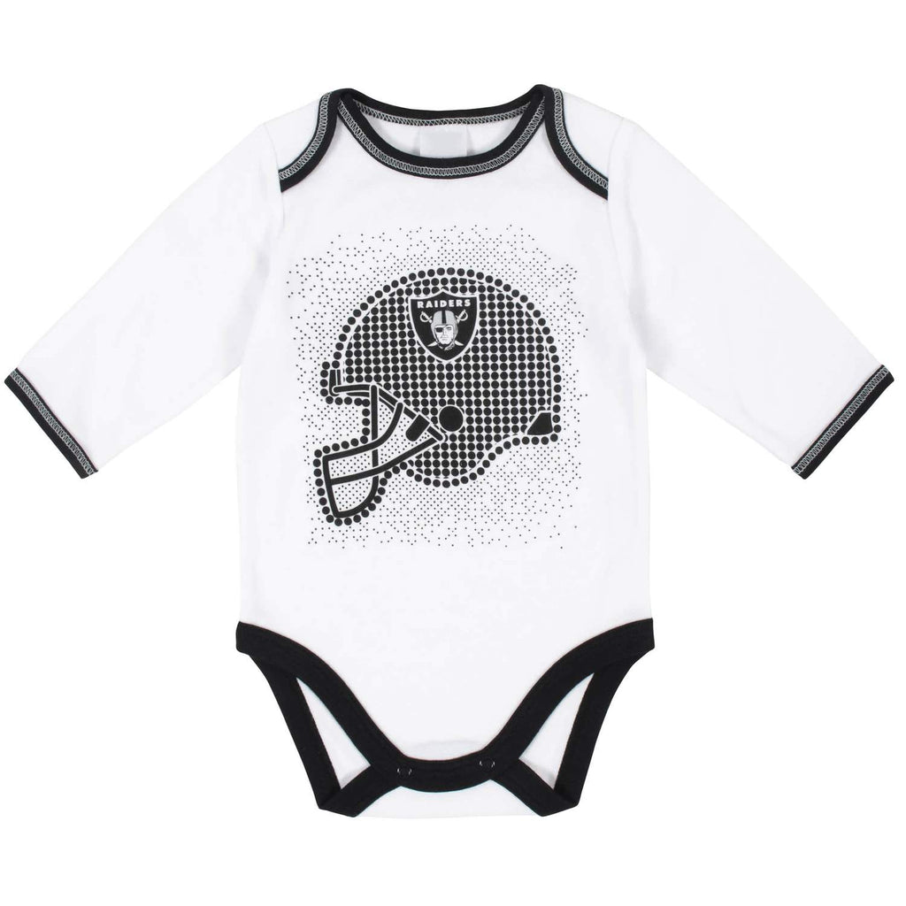CONJUNTO DE PIJAMA DE 3 PIEZAS PARA RECIÉN NACIDO DE LAS VEGAS RAIDERS