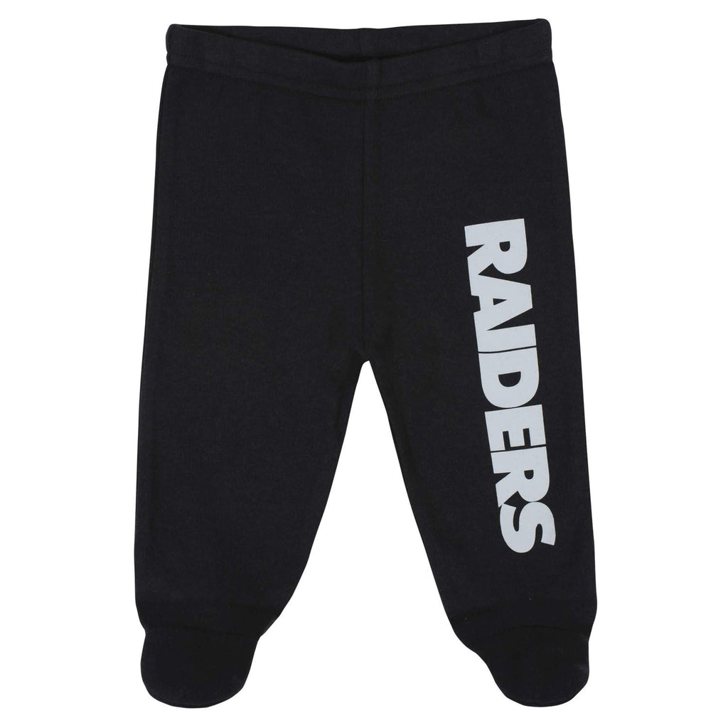 CONJUNTO DE PIJAMA DE 3 PIEZAS PARA RECIÉN NACIDO DE LAS VEGAS RAIDERS