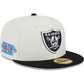 PARCHE RETRO DE LAS VEGAS RAIDERS 59FIFTY AJUSTADO - CREMA/ NEGRO