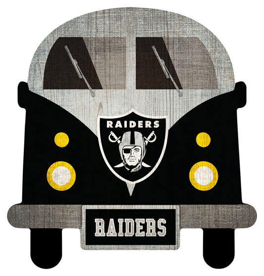 LAS VEGAS RAIDERS TEAM BUS SIGN