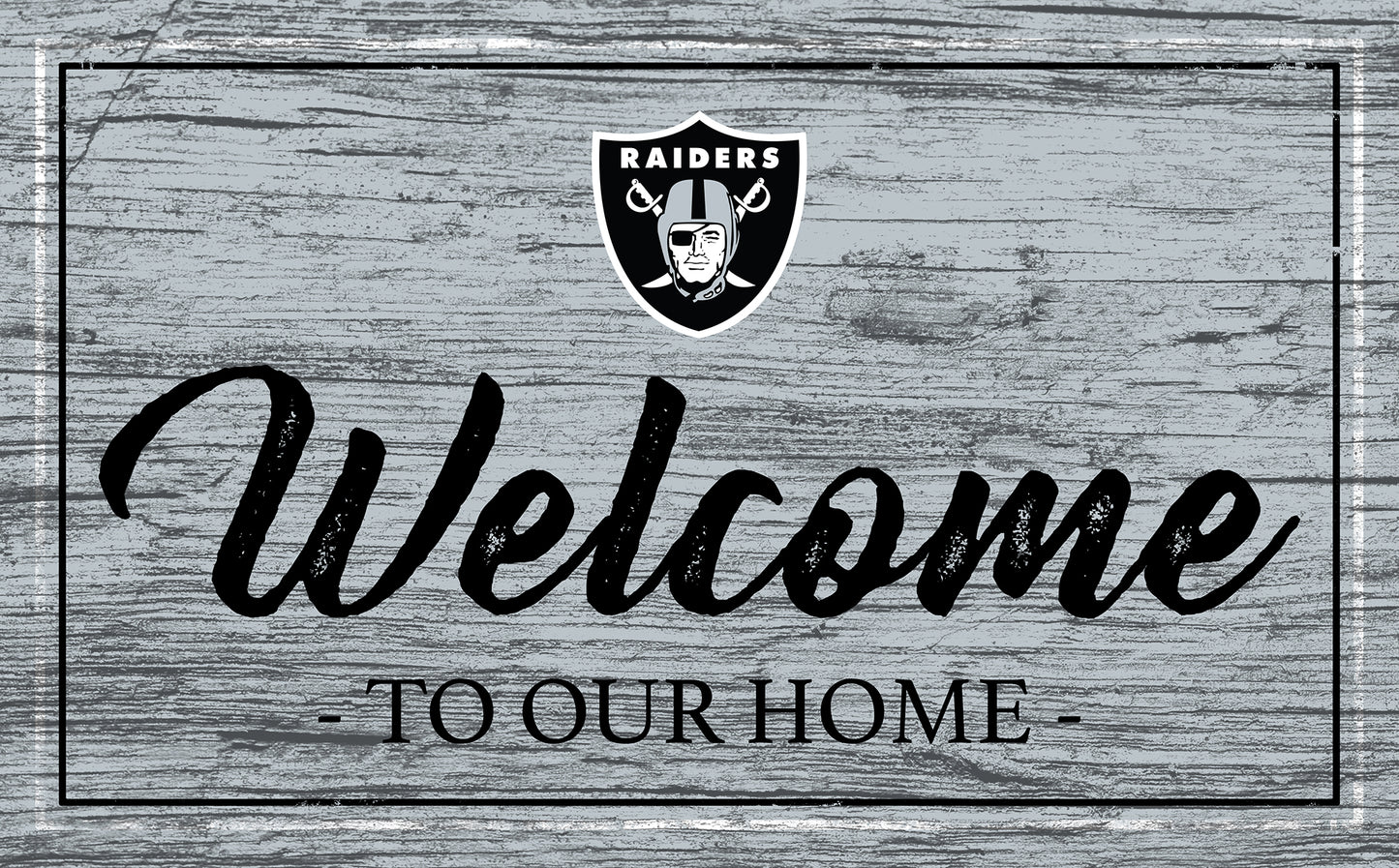 LAS VEGAS RAIDERS TEAM COLOR WELCOME SIGN