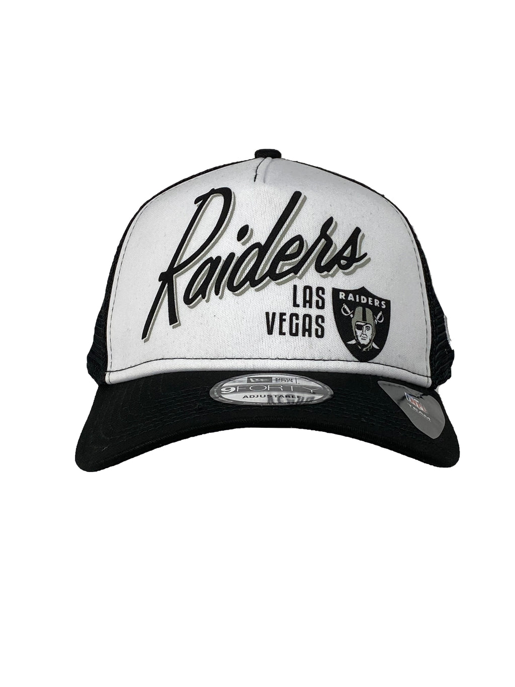 LAS VEGAS RAIDERS WOMEN FS SCRIPT 9FORTY ADJUSTABLE TRUCKER