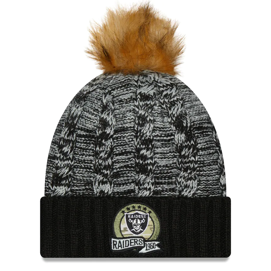 GORRO DE PUNTO SALUDE TO SERVICE PARA MUJER LAS VEGAS RAIDERS 2022