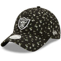 LAS VEGAS RAIDERS WOMEN'S FLORAL 9TWENTY ADJUSTABLE HAT - BLACK