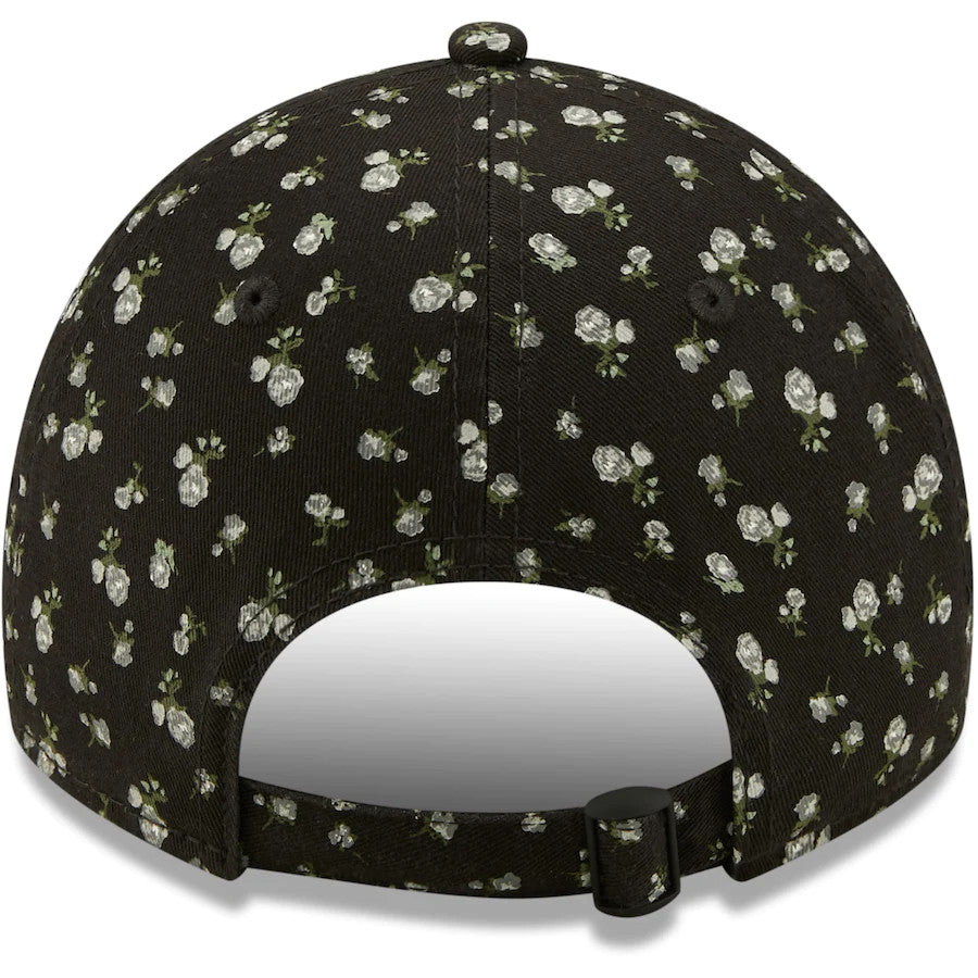 LAS VEGAS RAIDERS WOMEN'S FLORAL 9TWENTY ADJUSTABLE HAT - BLACK