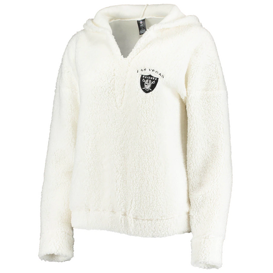 SUDADERA CON CAPUCHA FLUFFY DE LAS VEGAS RAIDERS PARA MUJER