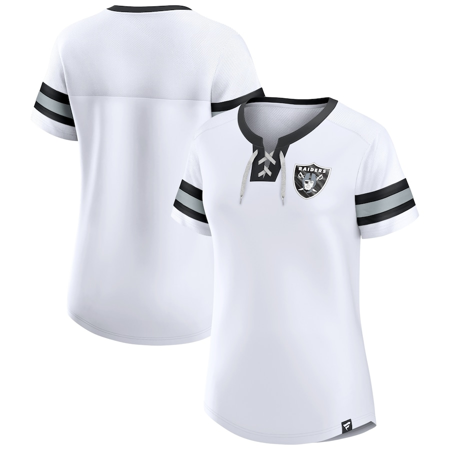 LAS VEGAS RAIDERS LA MEJOR CAMISETA CON CORDONES DEL DOMINGO PARA MUJER