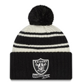 LAS VEGAS RAIDERS YOUTH 2022 SIDELINE SPORT CUFFED POM KNIT