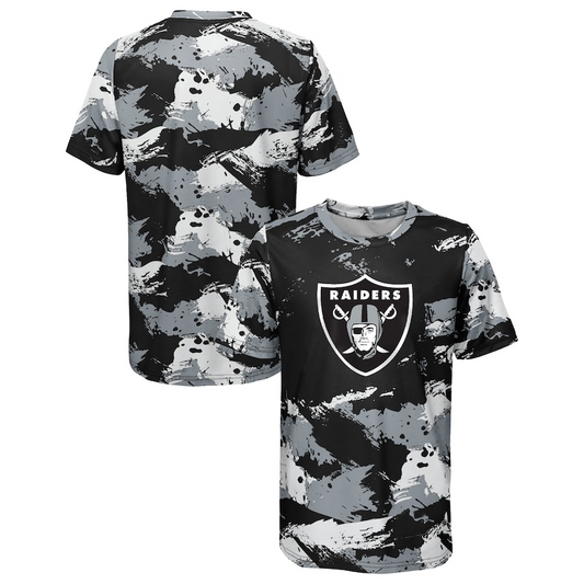 CAMISETA CON ESTAMPADO CRUZADO PARA NIÑOS LAS VEGAS RAIDERS