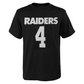 LAS VEGAS RAIDERS YOUTH DEREK CARR MAINLINER NOMBRE Y NÚMERO CAMISETA