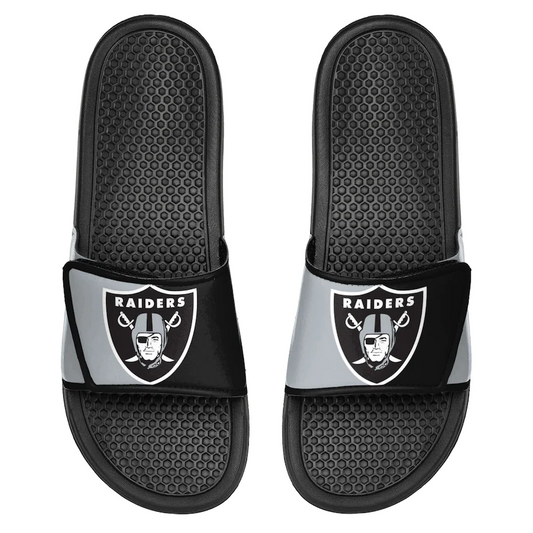 LAS VEGAS RAIDERS YOUTH GEL SLIDES