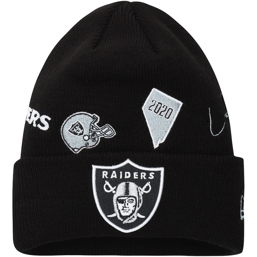LAS VEGAS RAIDERS YOUTH IDENTITY KNIT BEANIE