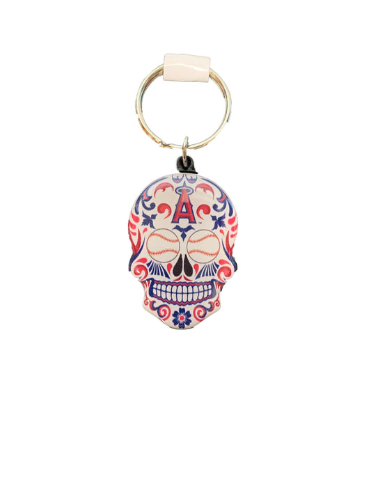 LOS ANGELES ANGELS SUGAR SKULL KEYCHAIN