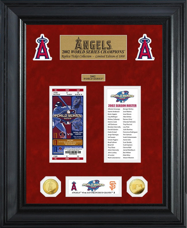 LOS ANGELES ANGELS WORLD SERIES DELUXE GOLD COIN & TICKET COLLECTION