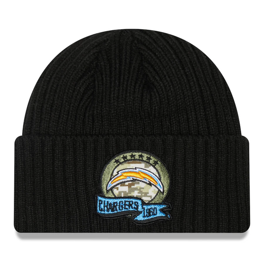 LOS ANGELES CHARGERS 2022 SALUTE TO SERVICE KNIT BEANIE