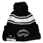 LOS ANGELES CHARGERS 2022 SIDELINE SPORT CUFFED POM KNIT -BLACK/WHITE