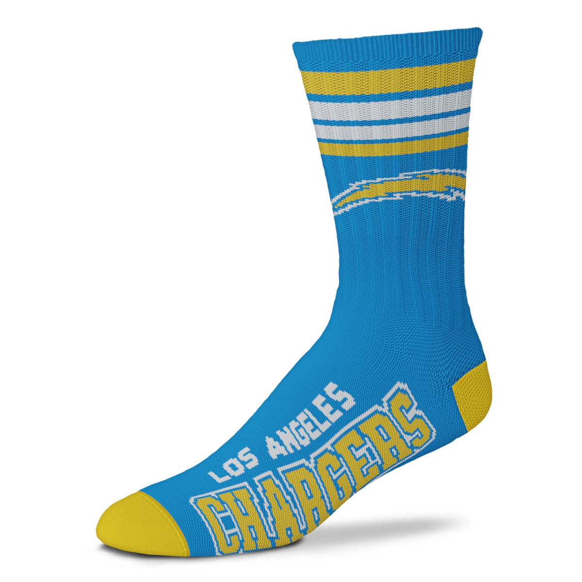 LOS ANGELES CHARGERS 4 STRIPE DEUCE SOCKS