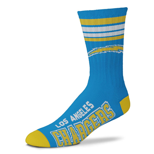 LOS ANGELES CHARGERS 4 STRIPE DEUCE SOCKS