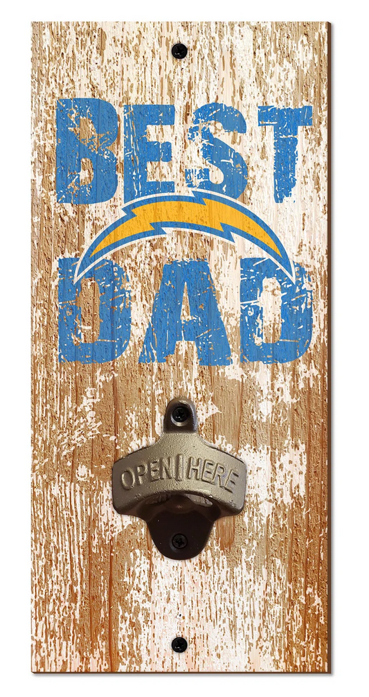 LOS ANGELES CHARGERS BEST DAD BOTTLE OPENER