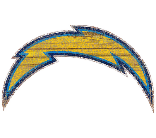 LOS ANGELES CHARGERS DISTRESSED LOGO CUT OUT