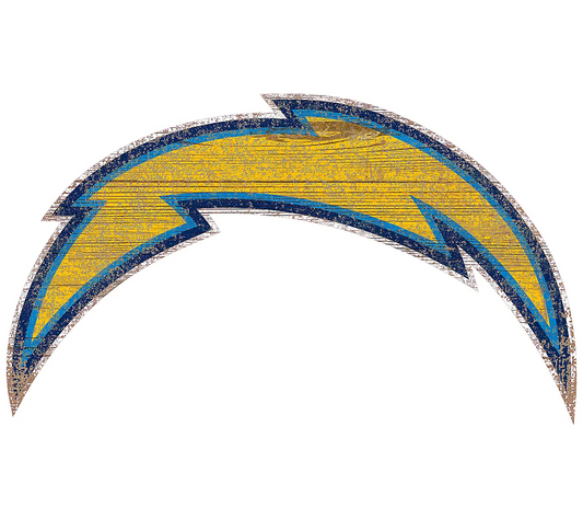 LOS ANGELES CHARGERS LOGOTIPO ANGUSTIADO RECORTADO