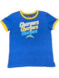 LOS ANGELES CHARGERS GIRLS TRIPLE TEAM TEE