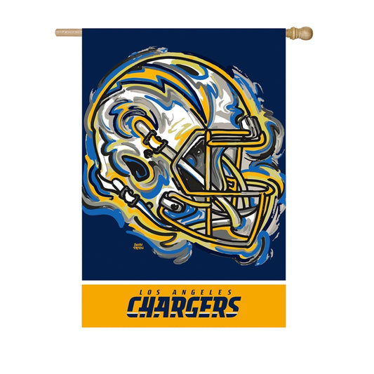 LOS ANGELES CHARGERS JUSTIN PATTEN ANTE BANDERA DE LA CASA