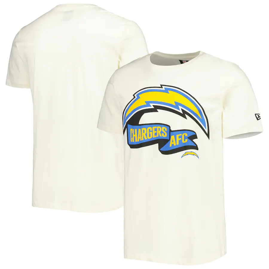 LOS ANGELES CHARGERS MEN'S 2022 SIDELINE T-SHIRT - CREAM