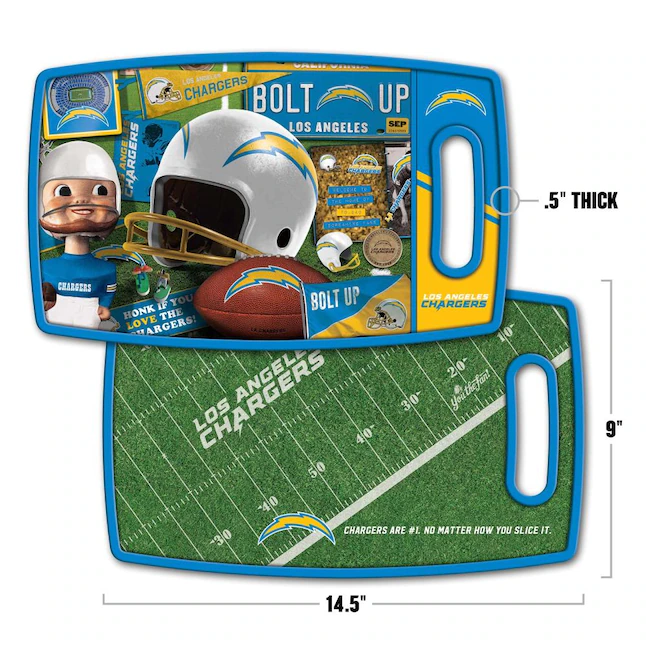 LOS ANGELES CHARGERS RETRO CUTTING BOARD