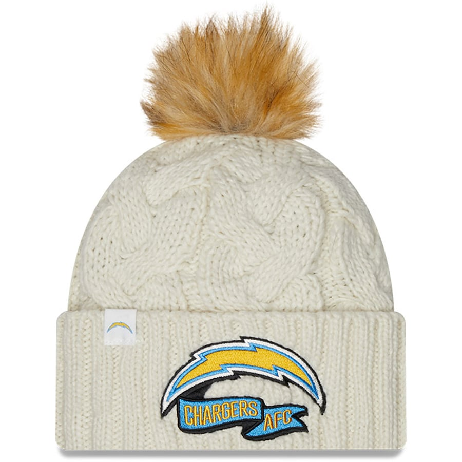 LOS ANGELES CHARGERS WOMEN'S 2022 SIDELINE CUFFED KNIT - CREAM