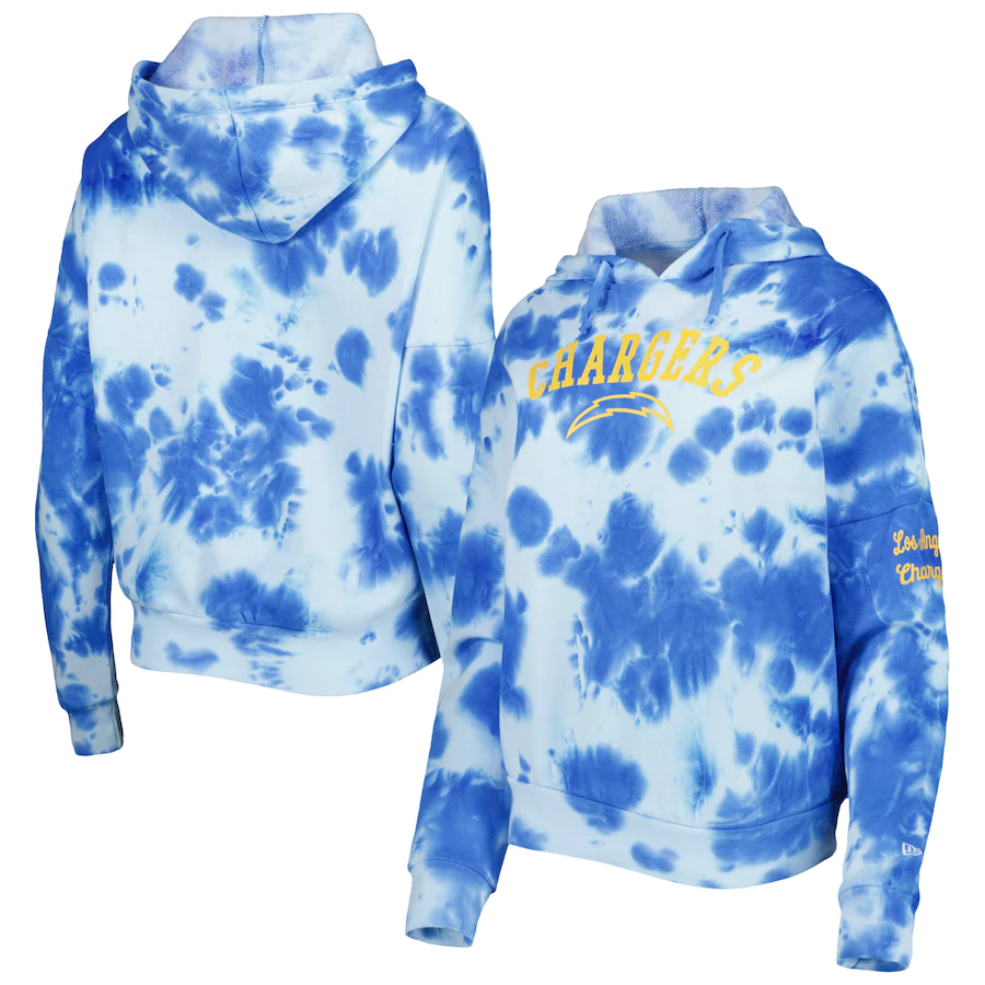 SUDADERA CON CAPUCHA TIE DYE PARA MUJER LOS ANGELES CHARGERS