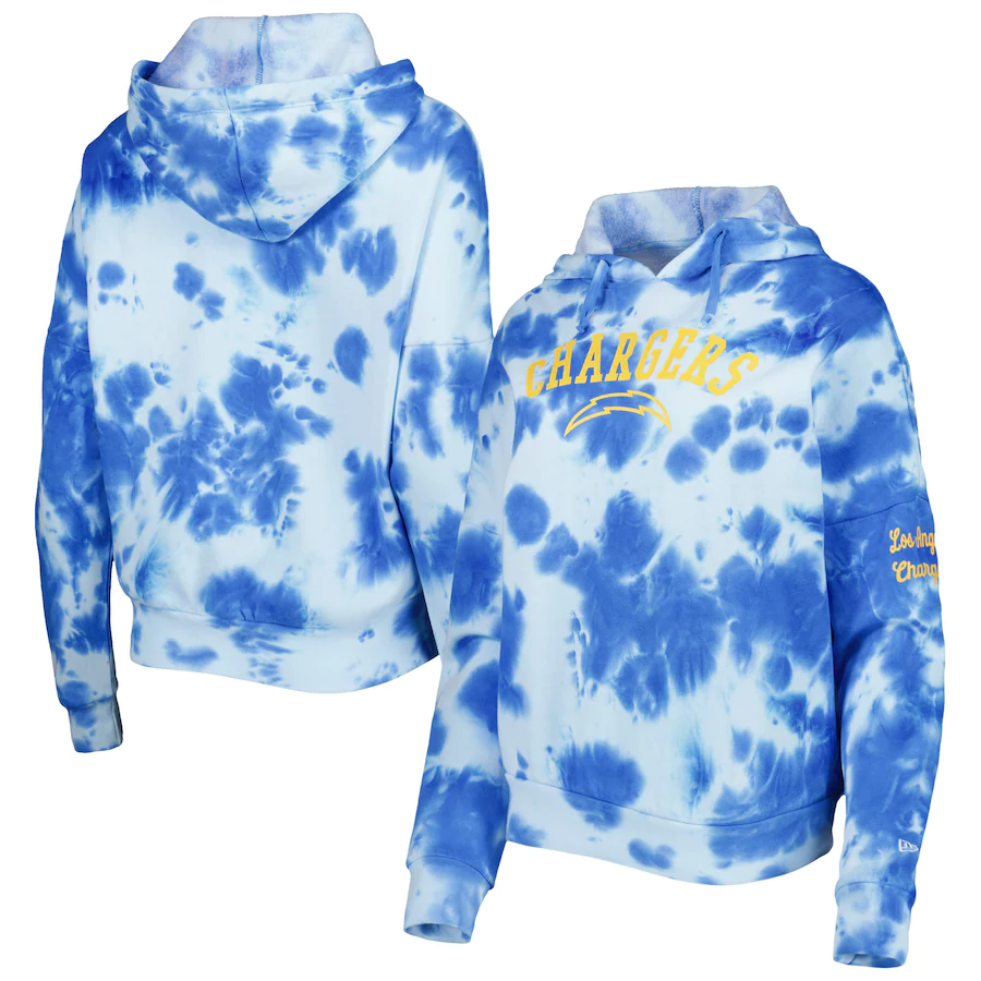 LOS ANGELES CHARGERS WOMEN'S TIE DYE HOODIE SWEATSHIRT