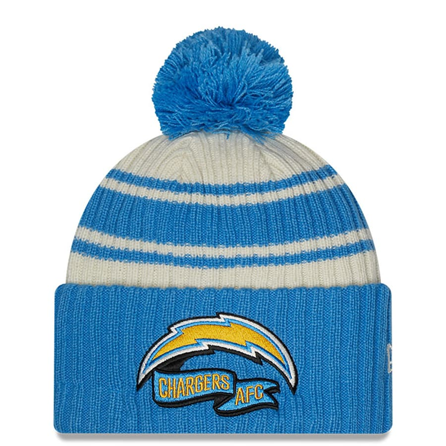 LOS ANGELES CHARGERS YOUTH 2022 SIDELINE SPORT CUFFED POM KNIT