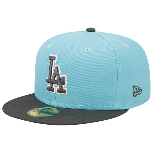 LOS ANGELES DODGERS 2-TONE COLOR PACK 59FIFTY FITTED HAT - LIGHT BLUE/ CHARCOAL